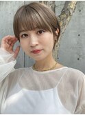 大人かわいい丸みショート