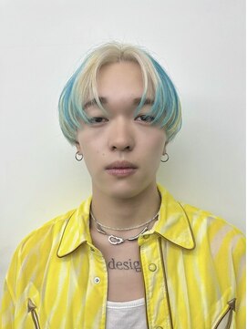 レコ 渋谷(LECO) ホワイト×ペールブルー×デザインマッシュ