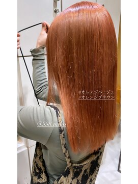 ヴァネッサ VANESSA 韓国風ダブルカラーオレンジベージュブラウン×MIHO