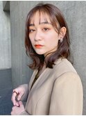 大人可愛いニュアンスゆるミディアムヘア20代30代40代