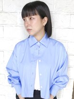 バース(BIRTH)&nbsp;天神【BIRTH】ぱっつん前髪ワンレンボブ×ネビージュ　　2