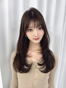 ハピネス 梅田茶屋町店(HAPPINESS) 韓国ヘア/ミディアムレイヤー/顔周りカット/ブリーチなしカラー