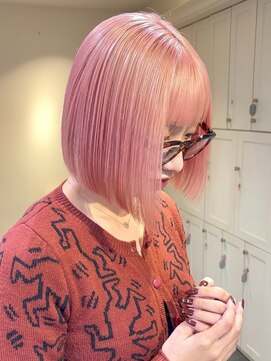 ベレーザ 渋谷(BELEZA) 10977髪質改善ラベンダーミルクティーパープル切りっぱなしボブ