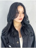 美髪ロング顔周りレイヤーくびれヘア_F10098