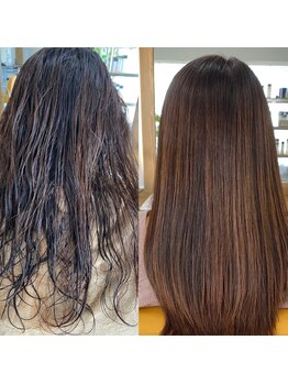 シロ(siro)の写真/【髪質改善】当店こだわりの薬剤”髪にドラマを。”を使用◎髪質が気になる方や癖毛でお悩みの方にオススメ