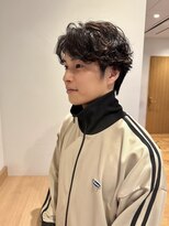 アリゲート ダイカンヤマ(Ari gate daikanyama)&nbsp;men'sミディアムシャドウパーマブリーチなし前髪ありなし