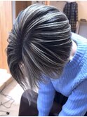 【筋感バツグン】ホワイトショートバレイヤージュ×ブリーチ２回
