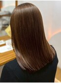 マロンベージュ 艶髪ダメージレスカラー 髪質改善トリートメント