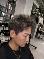ネクストネオ 静岡(NEXT NEO) シルバーアッシュ、グレージュスパイキーショートピンパーマ