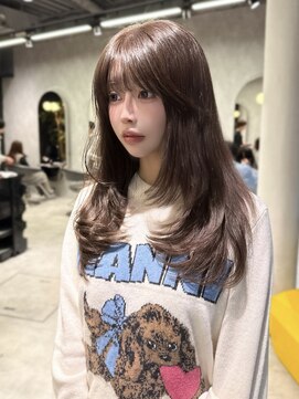 シティ(CITY) 結べるレイヤーカット　韓国ヘア　顔まわりカット　ベージュ