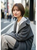20代30代40代絶壁解消ひし形小顔前下がりショートボブ【越谷】