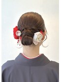 卒業袴×タイトシニヨン
