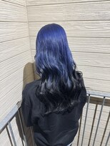 アン ブリーチ 大宮駅東口店(UN BLEACH)&nbsp;ブリーチ2回 ネイビーブルールーツカラー