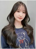 大人美人◎艶髪グレージュレイヤーロング韓国風