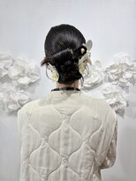 グレイスアンジュ 名駅(Grace Unge) きれいめシニヨンリボンアレンジ