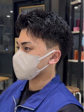 ハイプ メン 藤沢(HYPE MAN) ピンパーマメンズショートメンズカットアップバング