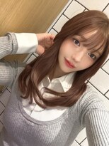 ノク 渋谷(nok)&nbsp;ウルフ顔まわり_ハッシュカットグレージュデザインカラー