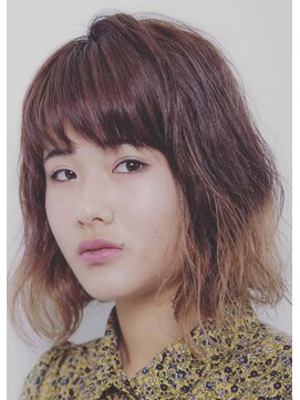 ヘアメイク エイト キリシマ(hair make No.8 kirishima) 〔No.8 中村〕切りっぱなしボブ　デジタルパーマ