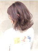 ホワイトグレイパープル_セミウェットウェーブ_ba273441