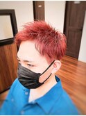 赤髪×刈り上げツーブロックショート<理容室>[日暮里/メンズ]