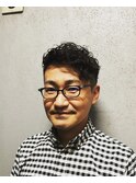 ジェントルマンスパイラルかき上げヘア<ヒロ銀座/理容室/浜松町>