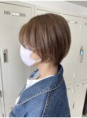ショートボブ×アッシュベージュ