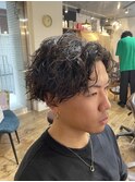 アップバング/ツーブロックマッシュ/束感/波巻き