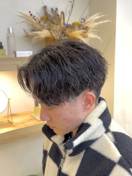 オーバルバイアピッシュ(OVARL by apish) 縦落ちツイストスパイラルメンズパーマ波巻きくせ毛