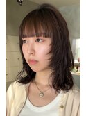 ミディアムくびレイヤー小顔カット艶髪姫カット20代30代40代