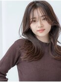 レイヤーカット韓国レイヤーくびれヘアベージュカラー髪質改善
