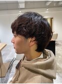 MEN'SHAIRアッシュブラックカルマパーマ