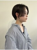 ショートカット丸みショート耳掛けひし形小新潟西区 小新