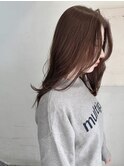 セミディ セミロングレイヤー ブリーチなしブランジュ 横浜