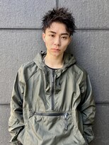 スパイキーショートヘア/ツイストスパイラルパーマ/刈り上げ