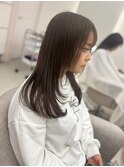 透明感オリーブグレージュ/顔まわりレイヤー