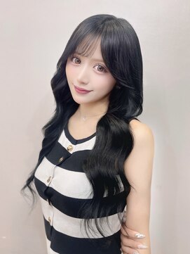 ラピス 福岡天神店(Lapis) ブルーブラック×エクステ80枚