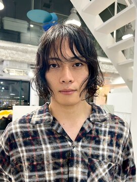 ワク(WAKU) メンズ/ミディアムパーマ/うねカール