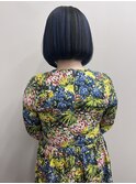 ネイビーブルーで切りっぱなしアンブレラ◎