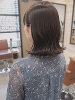 ヘアーデザインワウ(Hair design WOW)&nbsp;ダークグレージュ×外ハネミディアム【津久野/鳳】
