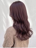 ワンホンカシスブラウン×ゆるふわ巻き髪×髪質改善カラー