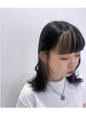 前髪インナーカラー韓国風ショート【洋光台美容室】