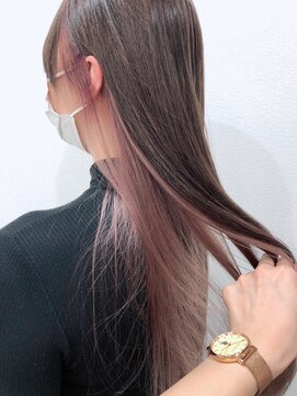 テラスヘア 新潟駅南(TERRACE hair) 透明感シアーベージュとミルキーピンク(ブリーチ2回以上)