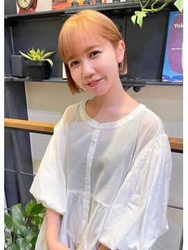 チックタック パラダイム(TICK-TOCK Paradime) 《ゲストスナップ》オン眉ボブ/キャラメルベージュ/ハイトーン