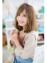 ミック 日暮里店(miq) 大人かわいいキャラメルベージュ外国人風ワンカールロブb1