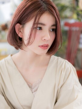 カバーヘア イヴ 戸頭店(COVER HAIR EVE) ■センターパート前下がりぷつっとボブ52-8★戸頭20代30代40代