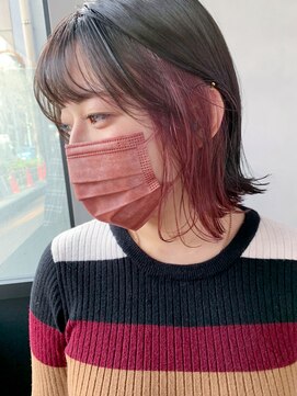 アイティー バイ アルバム 中野店(IT by ALBUM) インナーピンク_アースカラーくびれヘアツートンカラー_ba373193