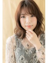モッズヘア 越谷(mod's hair) グレーベージュくびれヘアミディアムウルフ313Y越谷20代30代40代