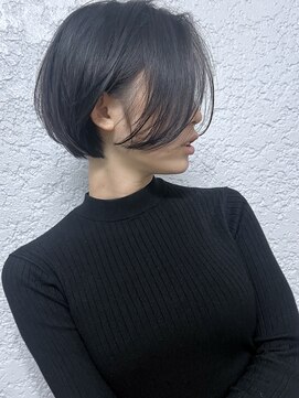ラウンジ モリオ イケブクロ(Lounge MORIO Ikebukuro) 【morio池袋】大人可愛い黒髪前下がりショートボブ♪