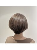 【白髪ぼかし】ハイライトベージュ×収まりショート