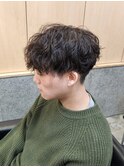 刈り上げマッシュ波巻きツイストスパイラルパーマ
